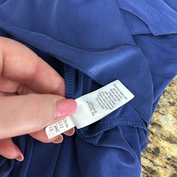 Athleta Ciao Bella Long Sleeve Split Back Top In Blue Size XL - Picture 9 of 11